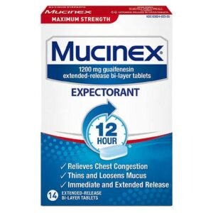 Mucinex Maximum Strength 12 Hour Extended-Release Bi-Layer Tablets, 1200 mg - 42.0 ea