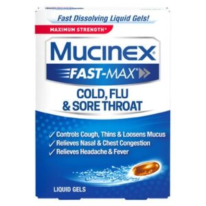 Mucinex Maximum Strength Cold, Flu, & Sore Throat Liquid Gels - 16.0 ea