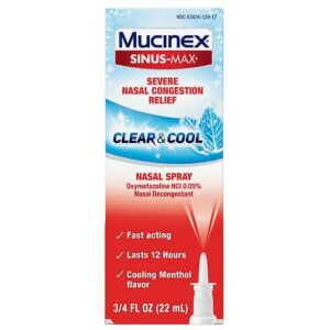 Mucinex Severe Nasal Congestion Relief Clear & Cool Nasal Spray - 0.75 oz