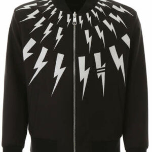 NEIL BARRETT REVERSIBLE BOMBER JACKET L Black Technical