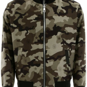 NEIL BARRETT REVERSIBLE BOMBER JACKET M Green, Black