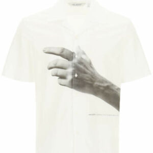 NEIL BARRETT THE OTHER HAND PRINT SHIRT S White, Grey Cotton