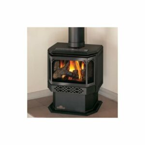 Napoleon GDS28-1SB 30000 BTU Free Standing Direct Vent Natural Gas Stove with Safety Barrier and Variable Temperature Control from the Haliburton