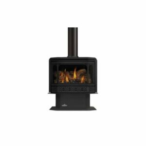 Napoleon GDS50-1SB 44000 BTU Free Standing Direct Vent Natural Gas Stove with Safety Barrier and Millivolt Ignition Black Stove Free Standing Natural