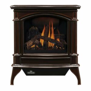 Napoleon GVFS60-1 30000 BTU Vent Free Cast Iron Gas Stove Propane / Majolica Brown Stove Free Standing Gas