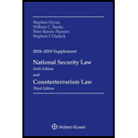 National Security Law and Counterterrorism Law: 2018-2019 Supplement