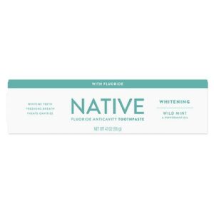 Native Whitening & Peppermint Oil Fluoride Toothpaste Wild Mint - 4.1 oz