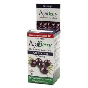 Natrol Acai Berry 1000mg, Veggie Capsules - 75.0 ea