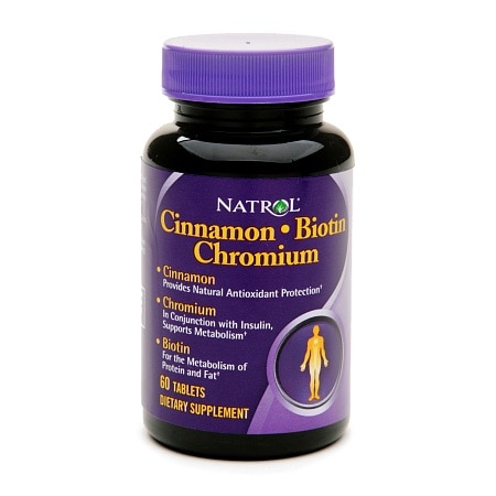 Natrol Cinnamon Biotin Chromium Dietary Supplement Capsules - 60.0 ea