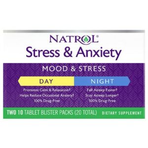 Natrol Stress & Anxiety Day & Night Dietary Supplement Tablets - 20.0 ea