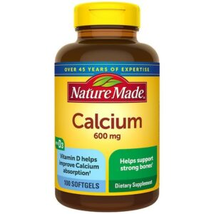 Nature Made Calcium 600 mg Softgels with Vitamin D3 - 100.0 ea