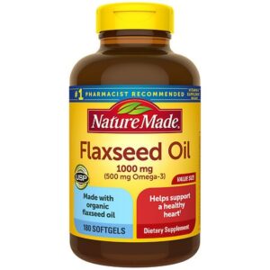 Nature Made Flaxseed Oil 1000 mg Softgels - 180.0 ea