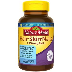 Nature Made Hair, Skin & Nails with 2500 mcg of Biotin Softgels - 60.0 ea