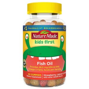Nature Made Kids First Fish Oil Omega-3 Gummies Orange, Lemon & Strawberry - 80.0 ea
