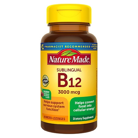 Nature Made Sublingual Vitamin B12 3000 mcg Micro-Lozenges - 40.0 ea