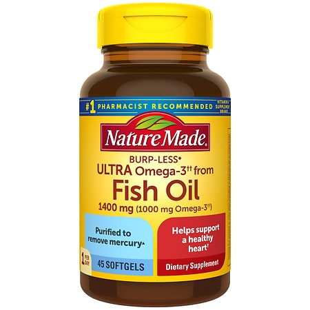 Nature Made Ultra Omega-3 Fish Oil 1400 mg Dietary Supplement Liquid Softgels - 45.0 ea