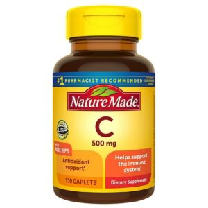 Nature Made Vitamin C 500 mg Caplets with Rose Hips - 130.0 ea