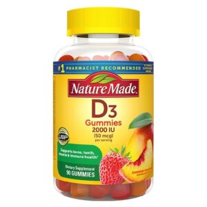 Nature Made Vitamin D Gummies Strawberry, Peach & Mango - 90.0 ea