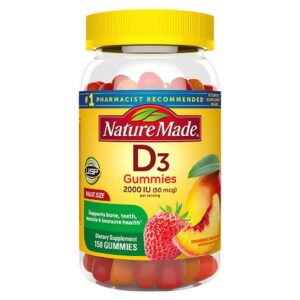 Nature Made Vitamin D Gummies Value Size Strawberry, Peach & Mango - 150.0 ea