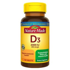Nature Made Vitamin D3 2000 IU (50 mcg) Tablets - 100.0 ea