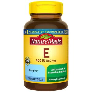 Nature Made Vitamin E 180 mg (400 IU) dl-Alpha Softgels - 180.0 ea