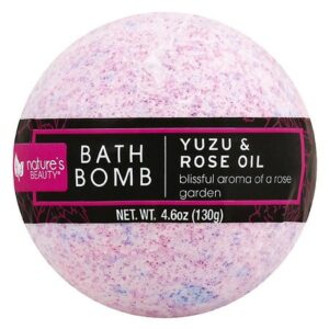 Nature's Beauty Yuzu & Rose Oil Bath Bomb - 4.6 oz