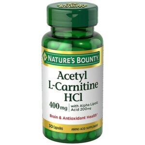 Nature's Bounty Acetyl L-Carnitine 400 mg with Alpha Lipoic Acid Dietary Supplement Capsules - 30.0 ea