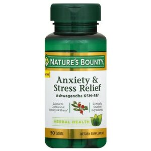 Nature's Bounty Anxiety & Stress Relief, Ashwagandha Ksm-66 - 50.0 ea