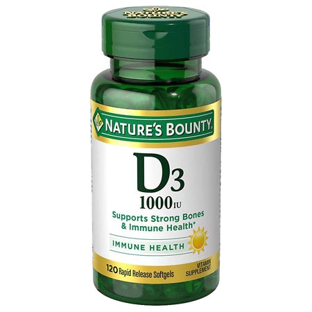 Nature's Bounty D3-1000 IU Dietary Supplements Softgels - 200.0 ea