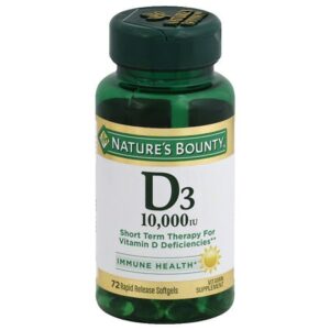 Nature's Bounty D3 10,000 IU Vitamin Supplement Softgels - 60.0 ea