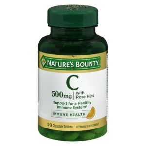 Nature's Bounty Delicious Chewable Vitamin C-500 mg With Rose Hips, Tablets - 90.0 ea