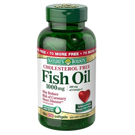 Nature's Bounty Fish Oil 1000 mg Dietary Supplement Rapid Release Liquid Softgel - 250.0 ea