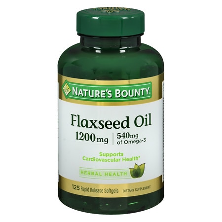 Nature's Bounty Flaxseed Oil 1200 mg Dietary Supplement Softgels - 125.0 ea