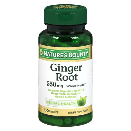 Nature's Bounty Ginger Root 550 mg Dietary Supplement Capsules - 100.0 ea