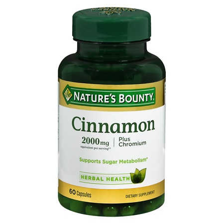 Nature's Bounty High Potency Cinnamon 2000 mg Dietary Supplement Capsules - 60.0 ea