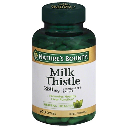 Nature's Bounty Milk Thistle 250 mg Dietary Supplement Capsules - 200.0 ea