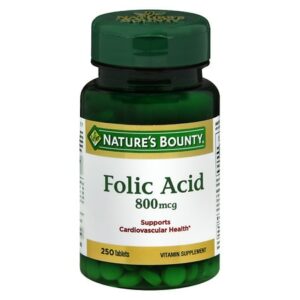 Nature's Bounty Natural Folic Acid 800 mcg Dietary Supplement, Tablets - 250.0 ea