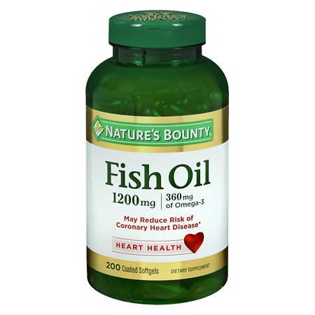 Nature's Bounty Odorless Fish Oil 1200 mg Dietary Supplement Softgels - 200.0 ea