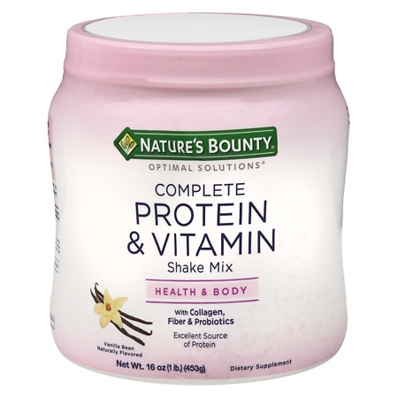 Nature's Bounty Optimal Solutions Complete Protein & Vitamin Shake Mix Vanilla Bean - 16.0 oz