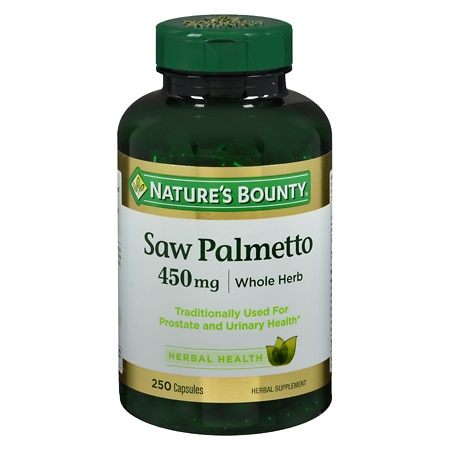 Nature's Bounty Saw Palmetto 450 mg Herbal Supplement Capsules - 250.0 ea