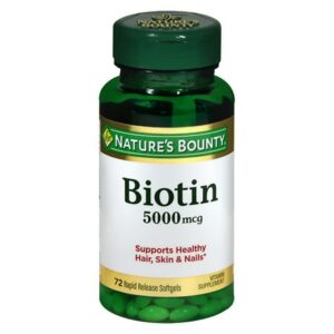 Nature's Bounty Super Potency Biotin 5000 mcg Vitamin Supplement Rapid Release Liquid Softgels - 60.0 ea