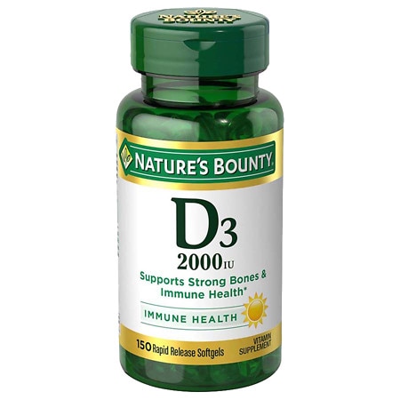 Nature's Bounty Super Strength Vitamin D3 2000 IU Dietary Supplement Softgels - 150.0 ea