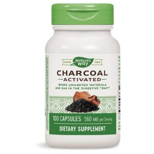 Nature's Way Charcoal Activated 280 mg Dietary Supplement Capsules - 100.0 ea