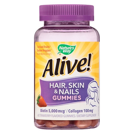 Nature's Way Hair, Skin & Nails Multi-Vitamin Gummies Strawberry - 60.0 ea