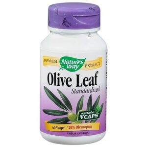 Nature's Way Olive Leaf Standardized Dietary Supplement Vegetarian Vcaps - 60.0 ea