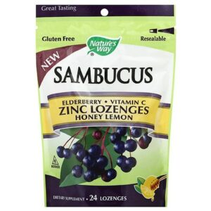 Nature's Way Sambucus Elderberry Zinc Lozenges - 24.0 ea