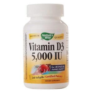 Nature's Way Vitamin D3 5000 IU, Softgels - 240.0 ea