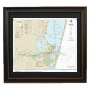 Nautical Chart, Stover Point to Port Brownsville, Framed