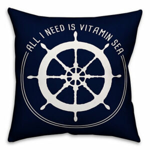 Nautical Vitamin Sea Outdoor Pillow