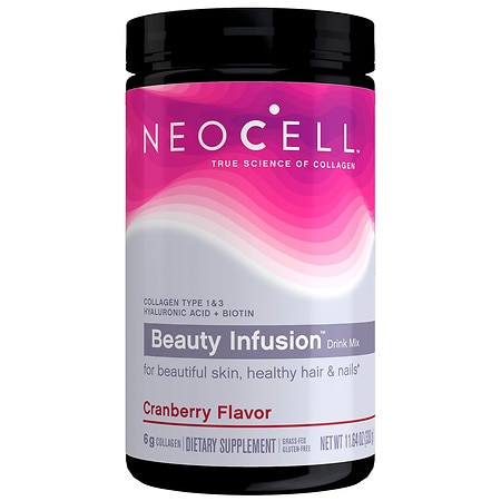 NeoCell Collagen Supplement Drink Mix Powder ¿ 6,000mg Collagen Types 1 & 3 Cranberry - 11.64 oz